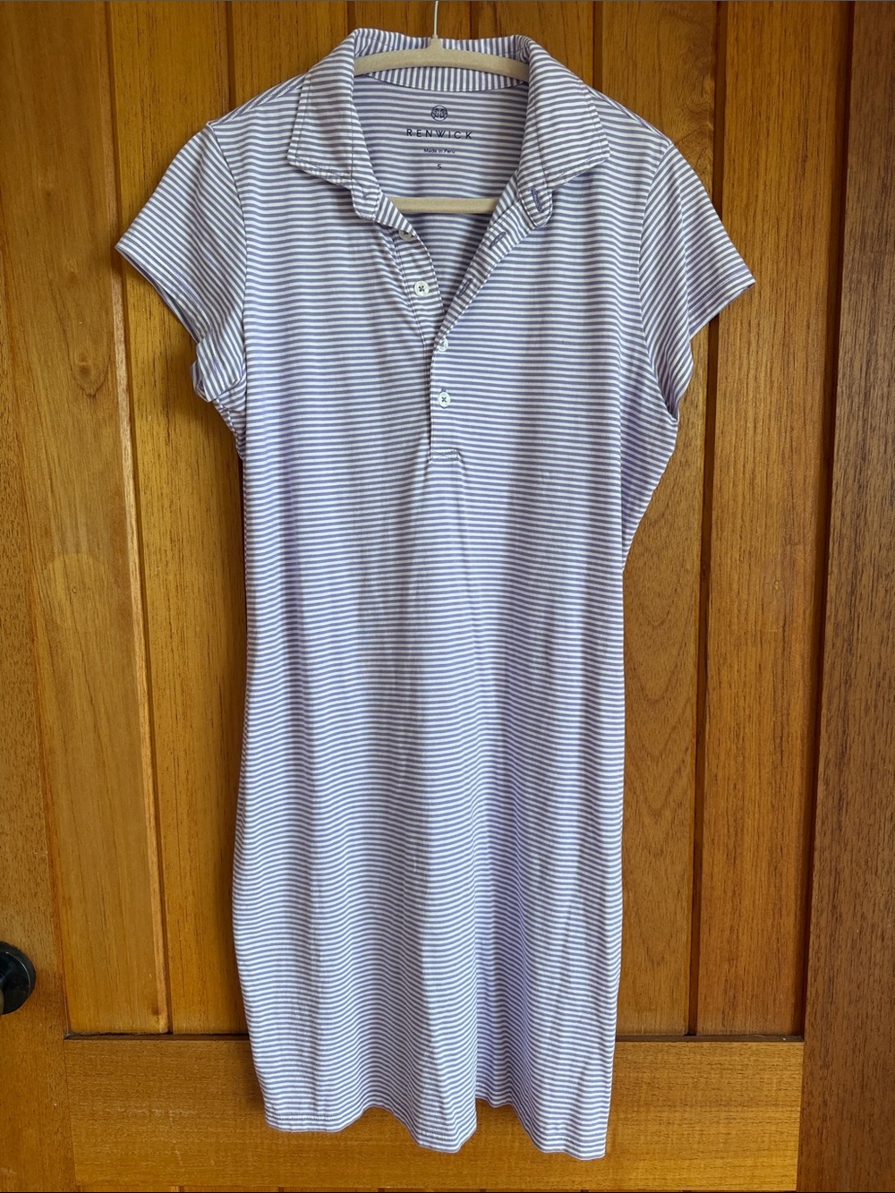 Renwick, size S, like new! Purple and white polo dress